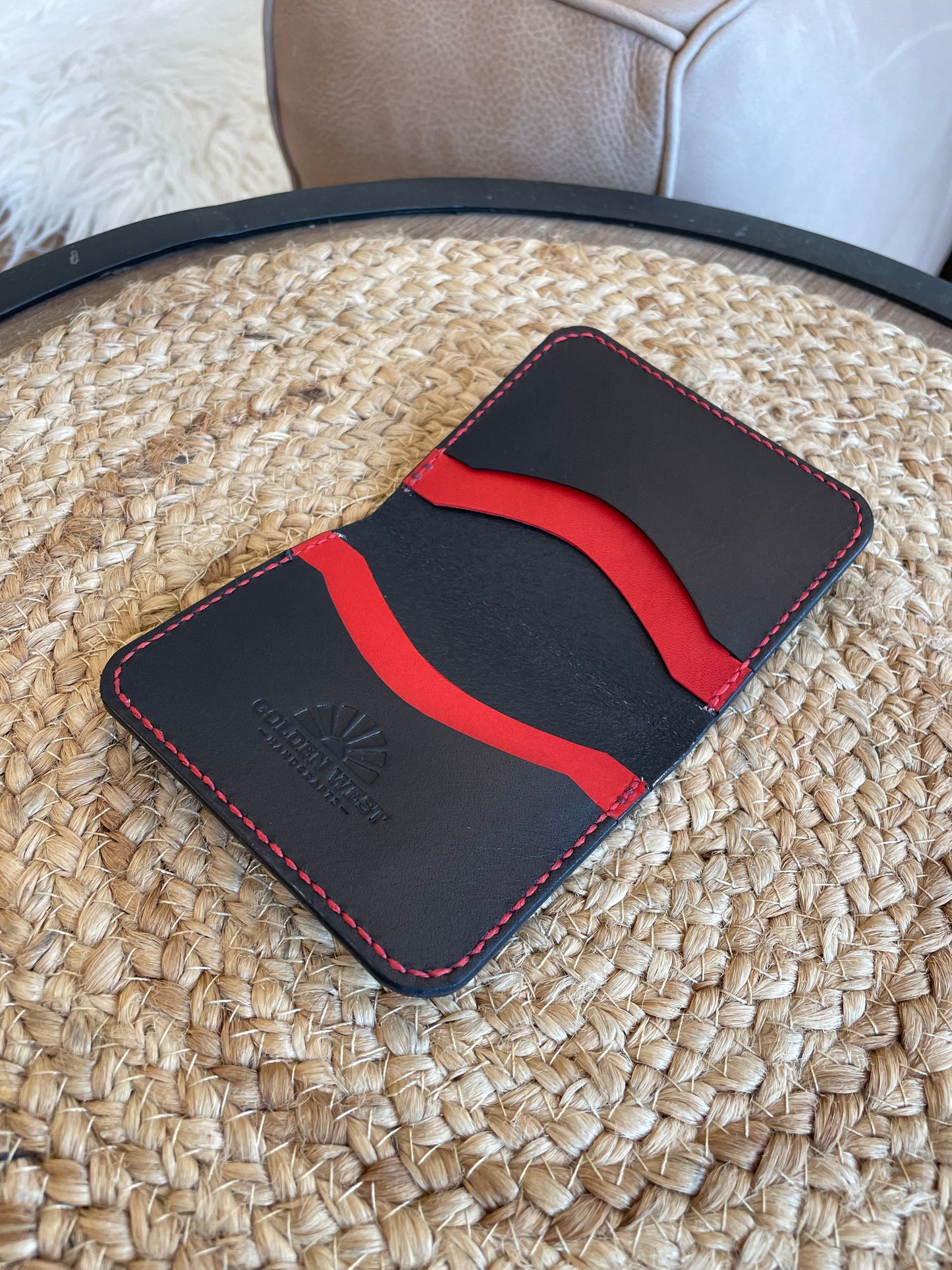 Black & Chili Pepper (EB) Front Pocket Card Wallet