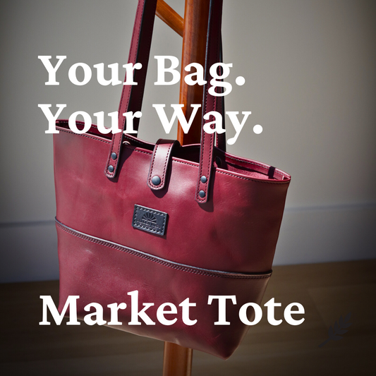 Custom Handcrafted Mid-Size Market Tote