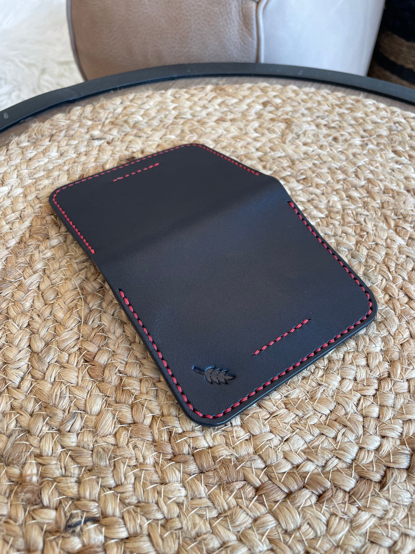 Black & Chili Pepper (EB) Front Pocket Card Wallet