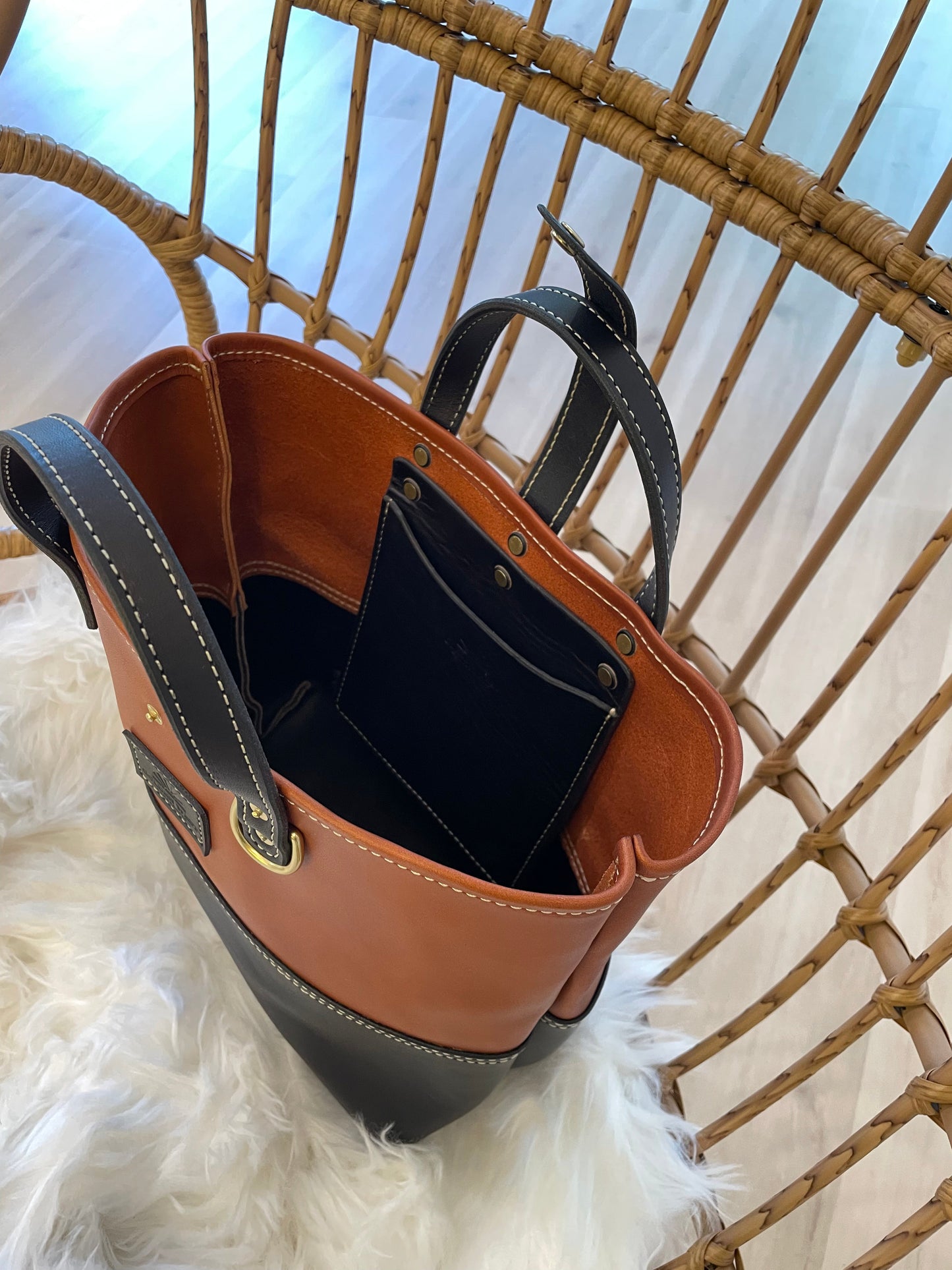 Custom Handcrafted Mid-Size Convertible Market Tote Backpack/Shoulder/Handle