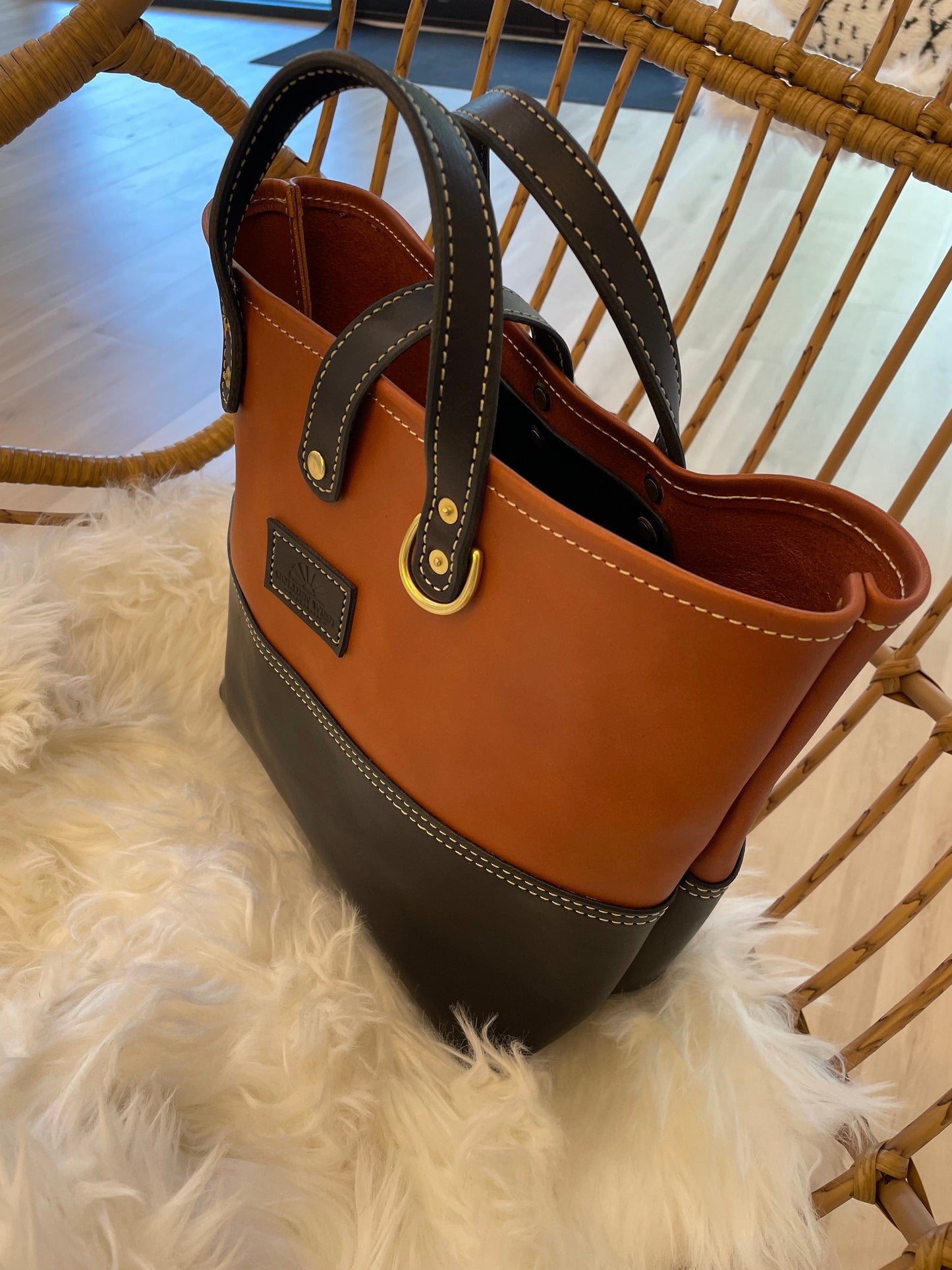 Custom Handcrafted Mid-Size Convertible Market Tote Backpack/Shoulder/Handle