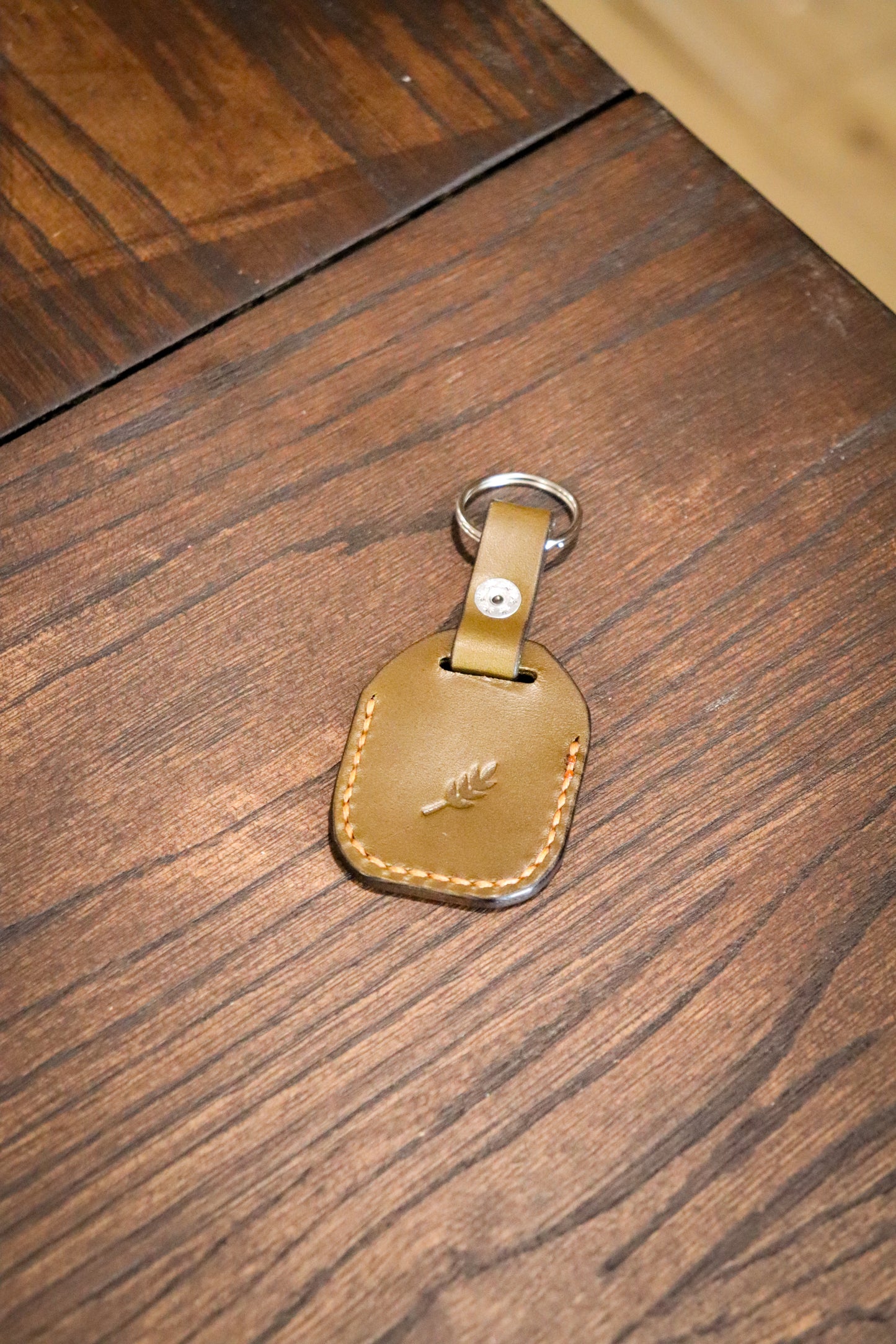 Leather AirTag Keychain