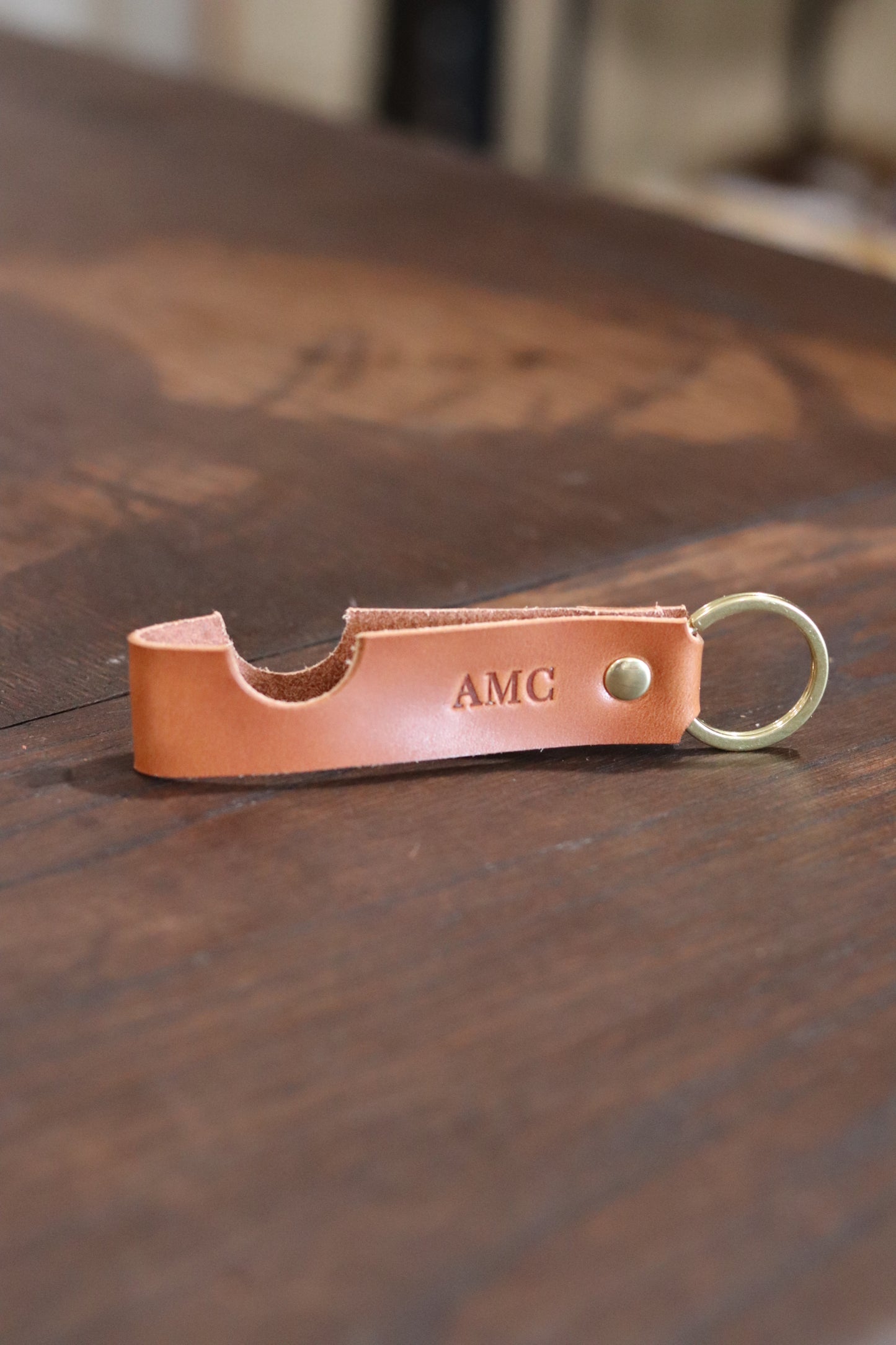 Handmade Leather Cigar Holder Keychain