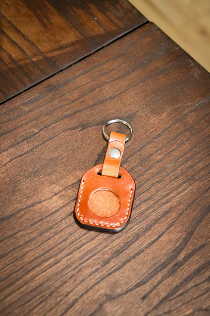 Leather AirTag Keychain