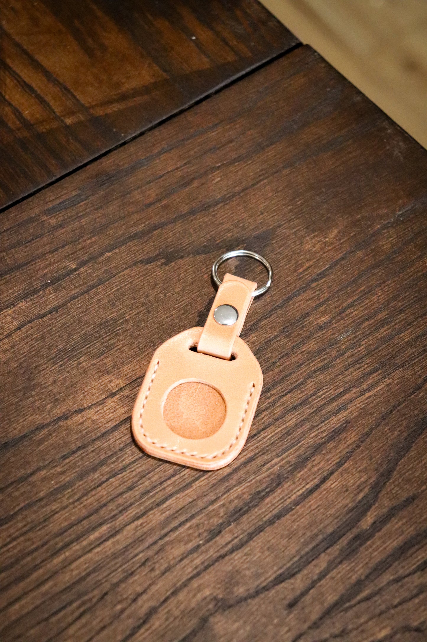 Leather AirTag Keychain