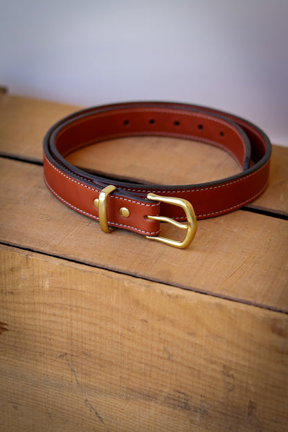 Custom Lined Leather Dress Belt - 1.25 Inch