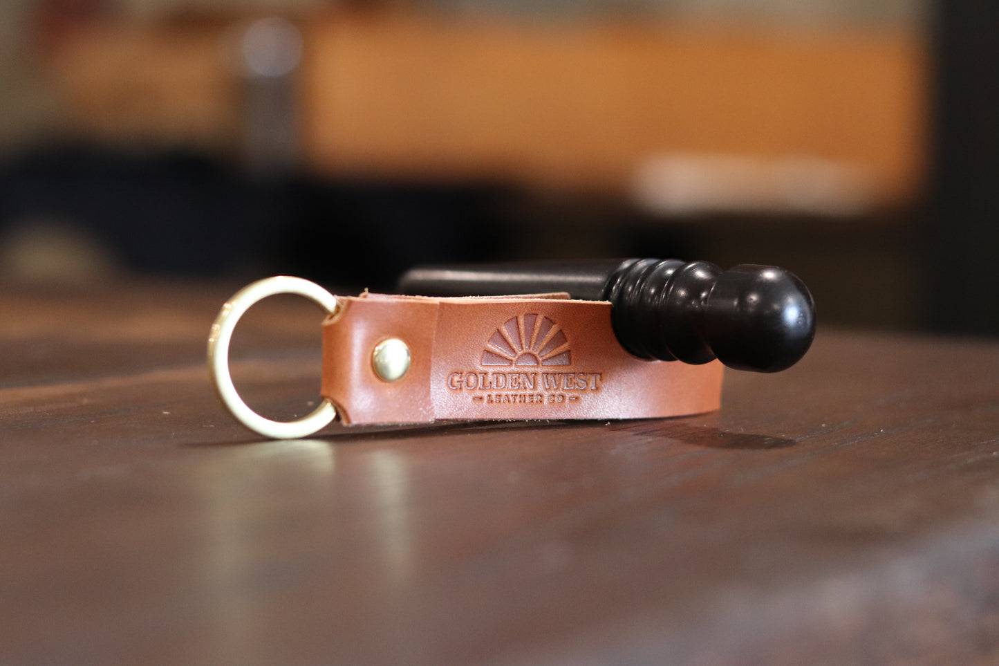 Handmade Leather Cigar Holder Keychain