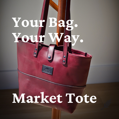 Custom Handcrafted Mid-Size Market Tote