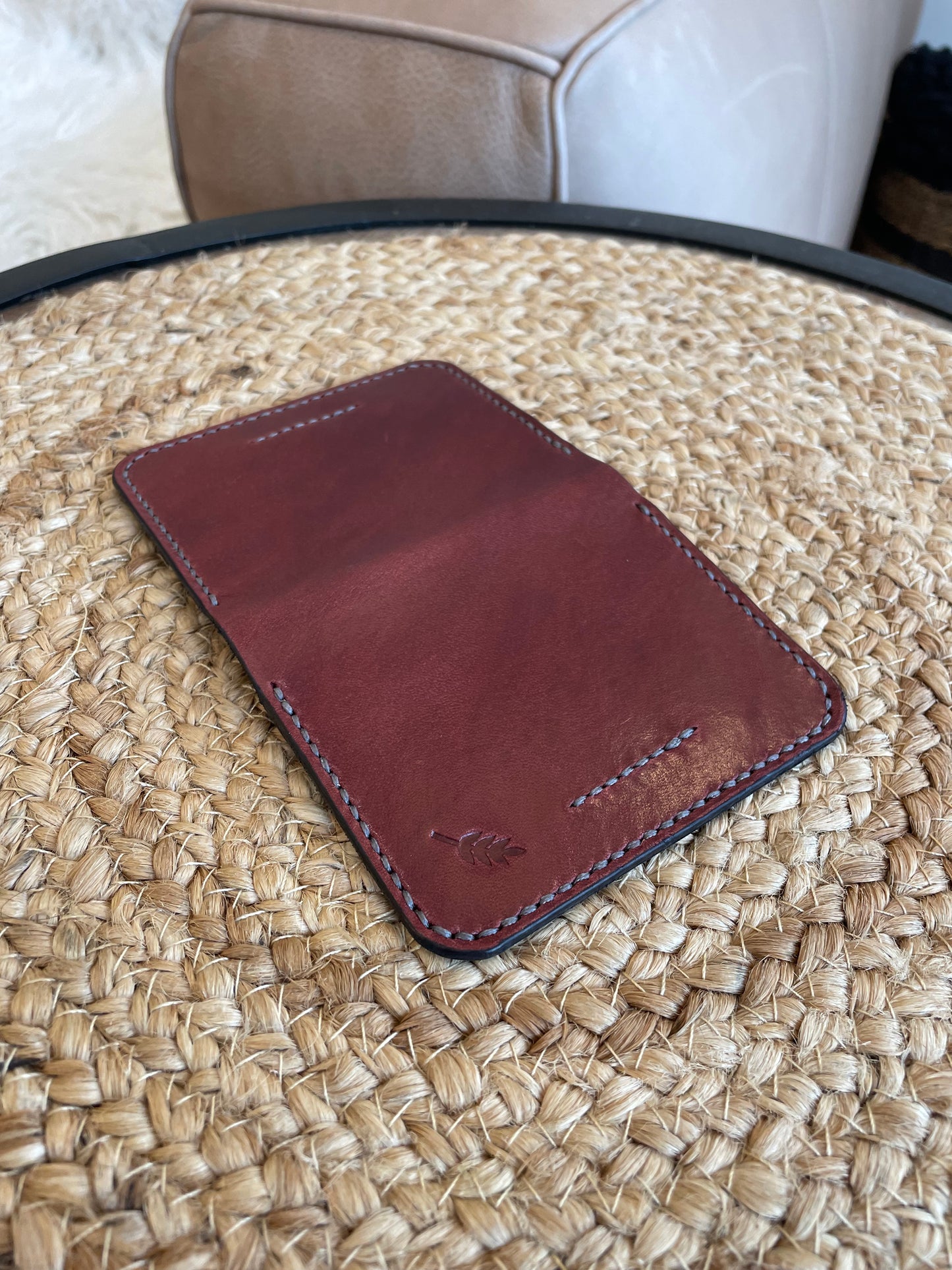 Burgandy & Black (TH) v2 Front Pocket Card Wallet