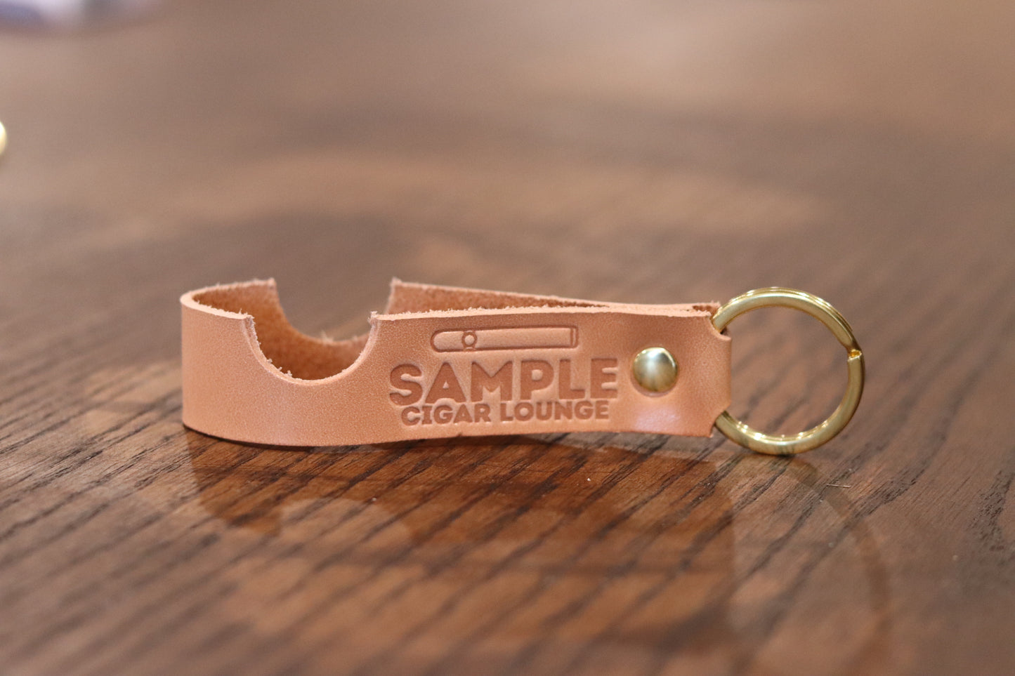 Handmade Leather Cigar Holder Keychain