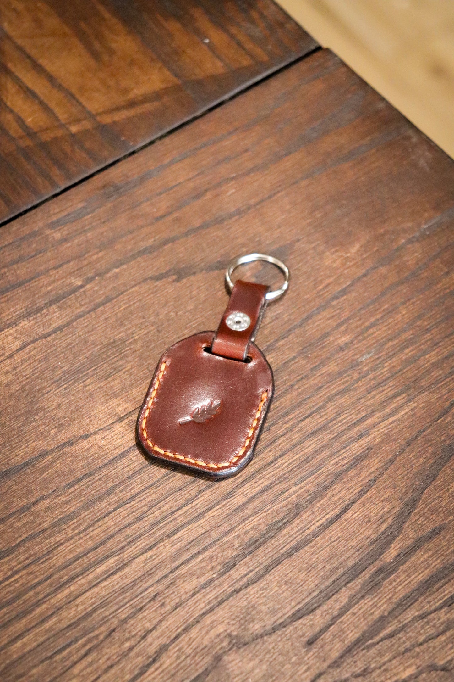 Leather AirTag Keychain