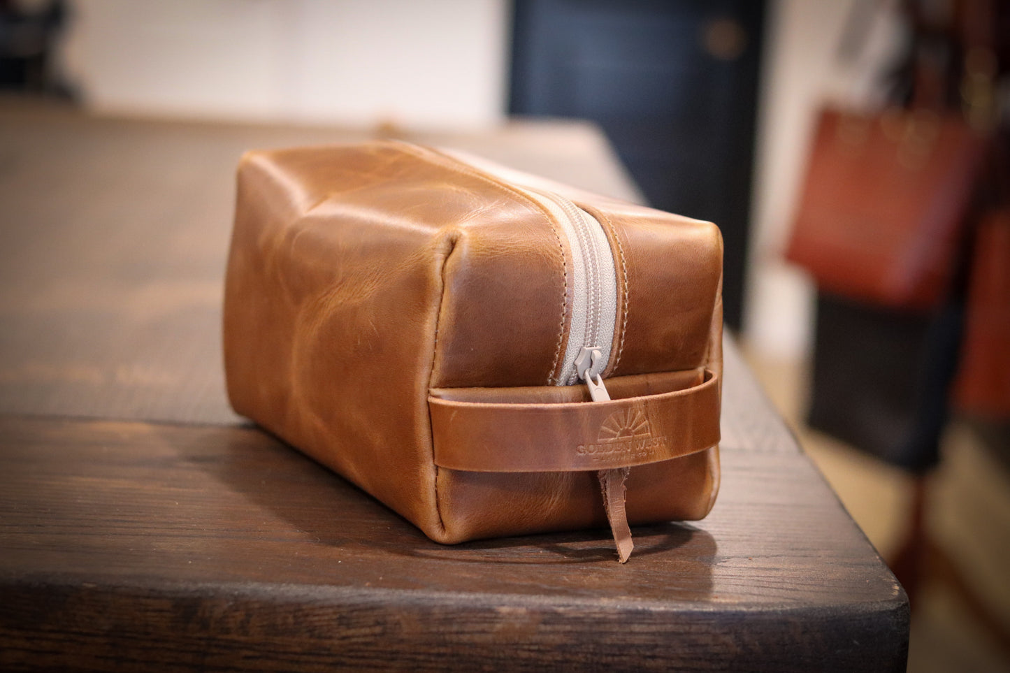 Handmade Leather Dopp Kit (Shaving Kit)