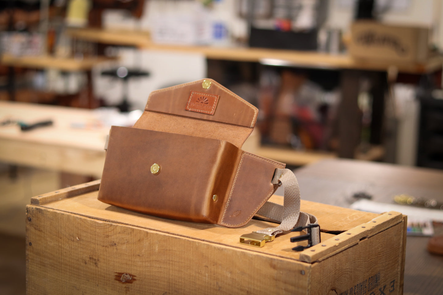 Sling Bag - Full Grain South Street Leather - Wheat