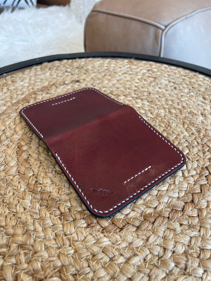 Burgandy & Black (TH) v3 Front Pocket Card Wallet