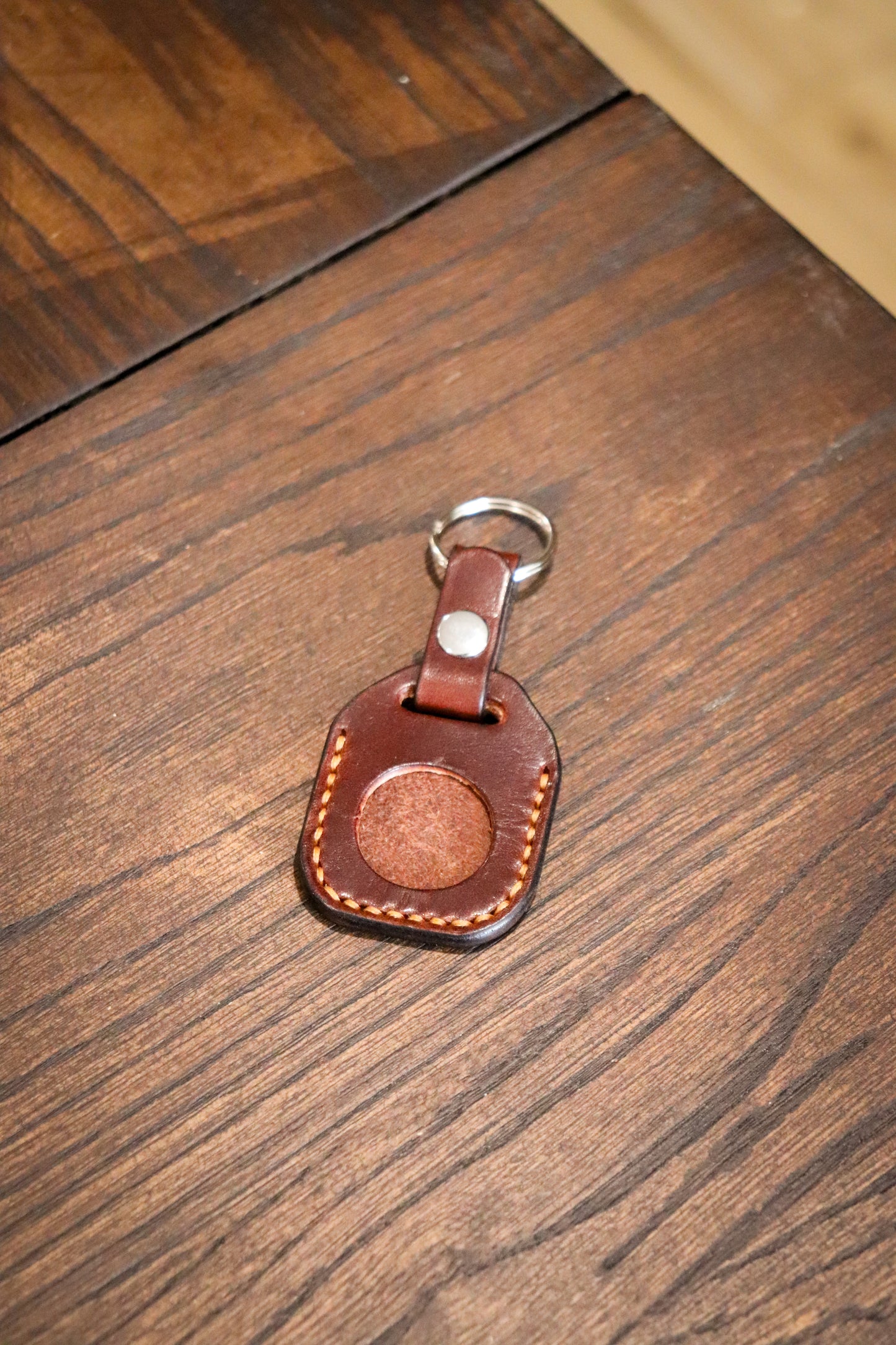 Leather AirTag Keychain