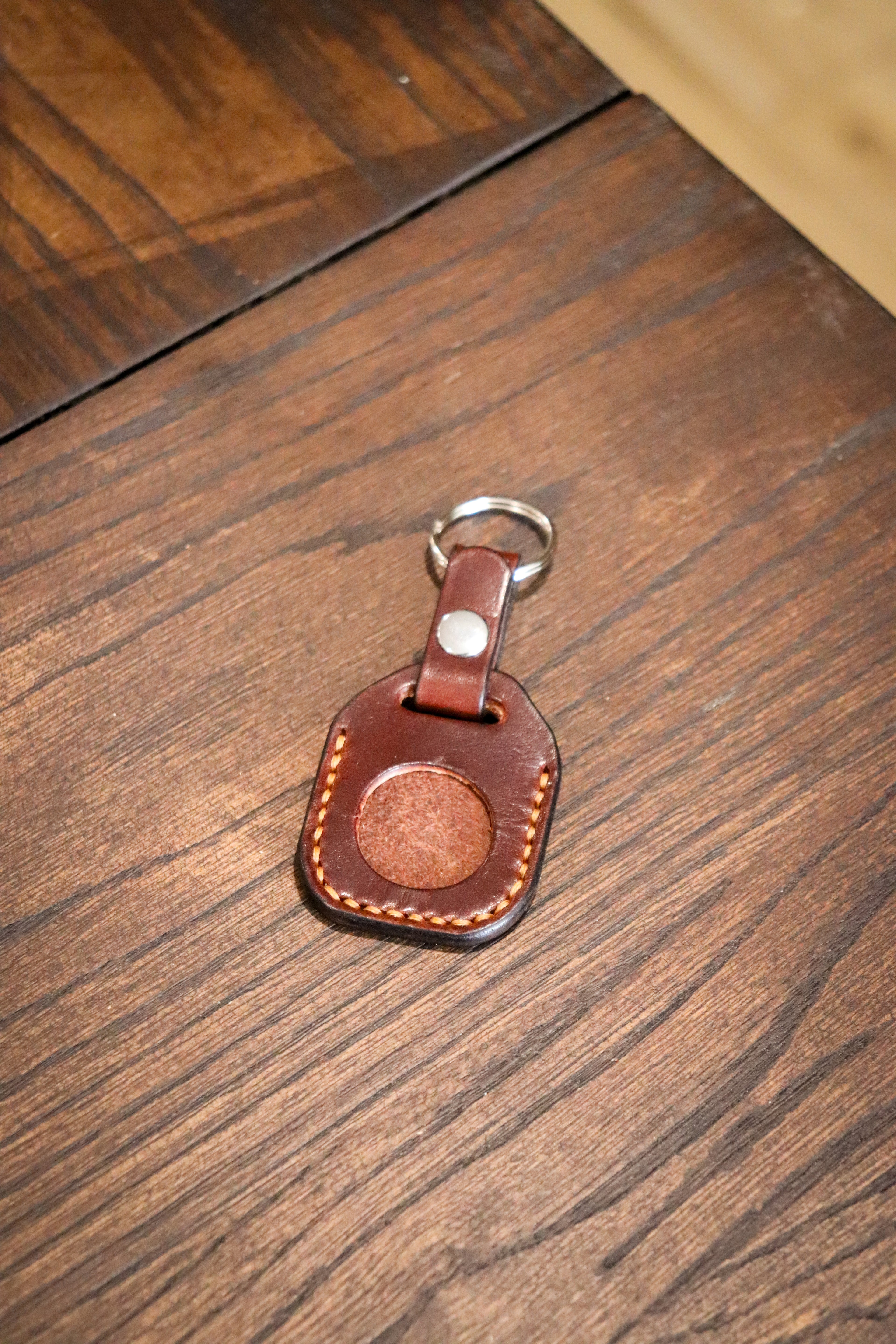 Leather AirTag Keychain