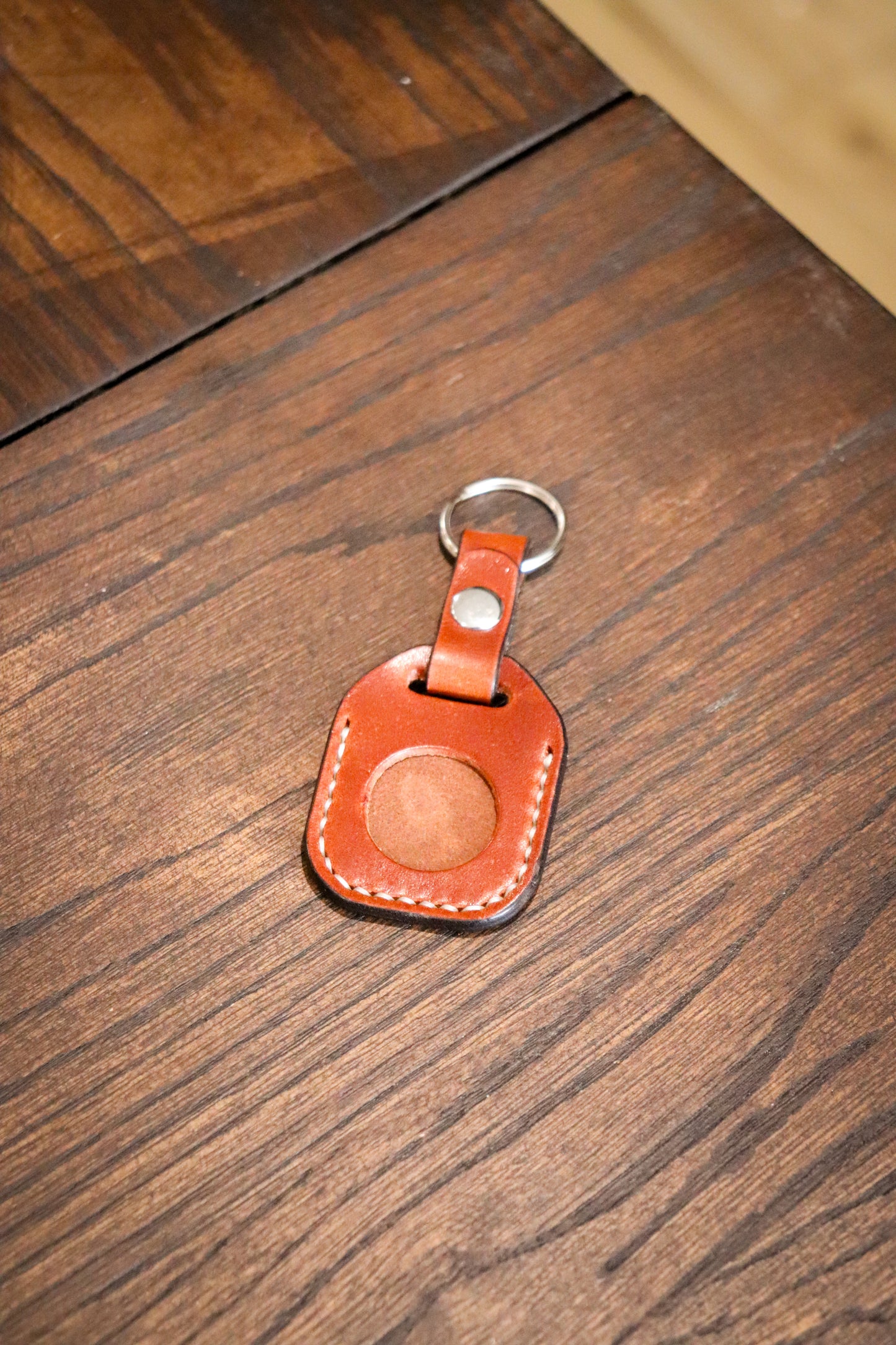 Leather AirTag Keychain