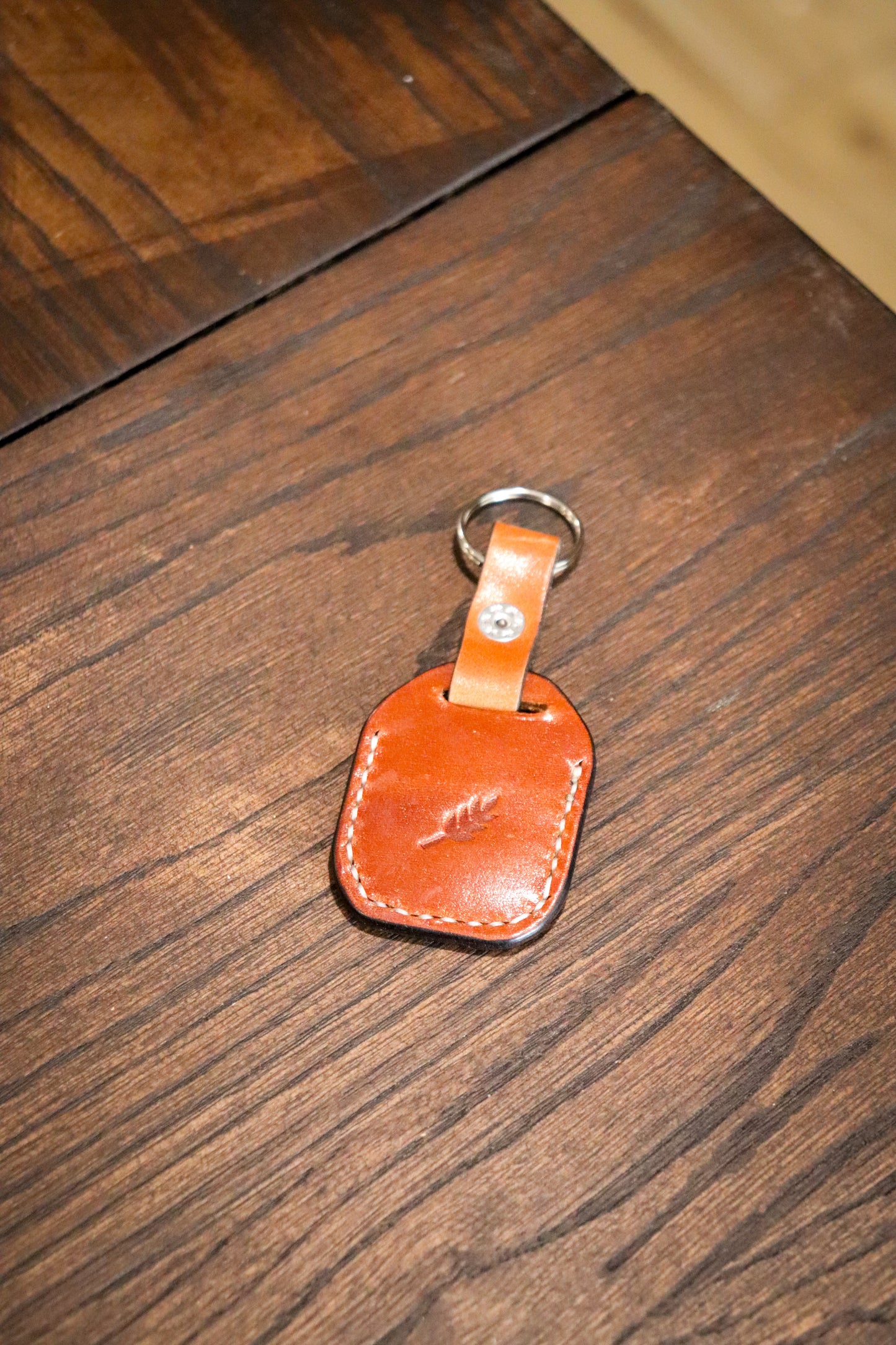 Leather AirTag Keychain