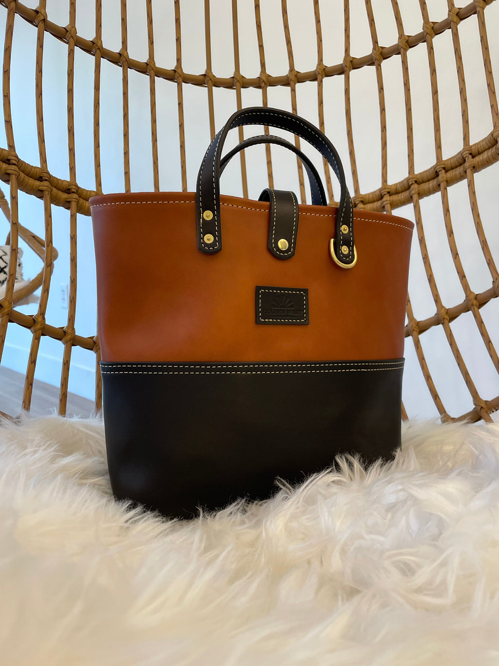 Handcrafted Mid-Size Convertible Market Tote Backpack/Shoulder/Handle